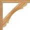 Ekena Millwork Olympic Block Rough Sawn Bracket w/ Offset Brace, Western Red Cedar, 4"W x 24"D x 24"H BKT0402X24X24OLY05RWR - alternate 4